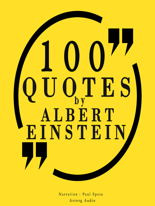 Title details for 100 quotes by Albert Einstein by Albert Einstein - Available